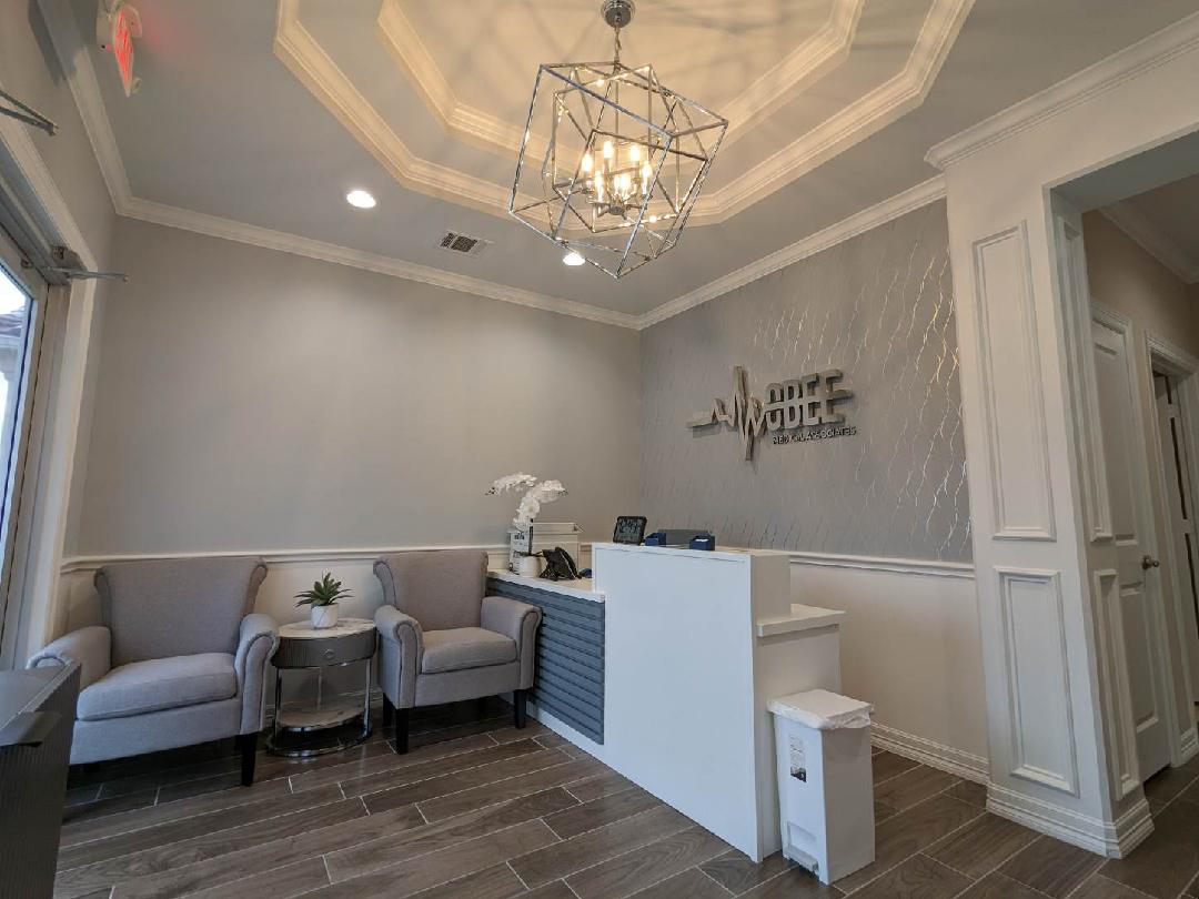 Mobee Medical reception lounge with seating